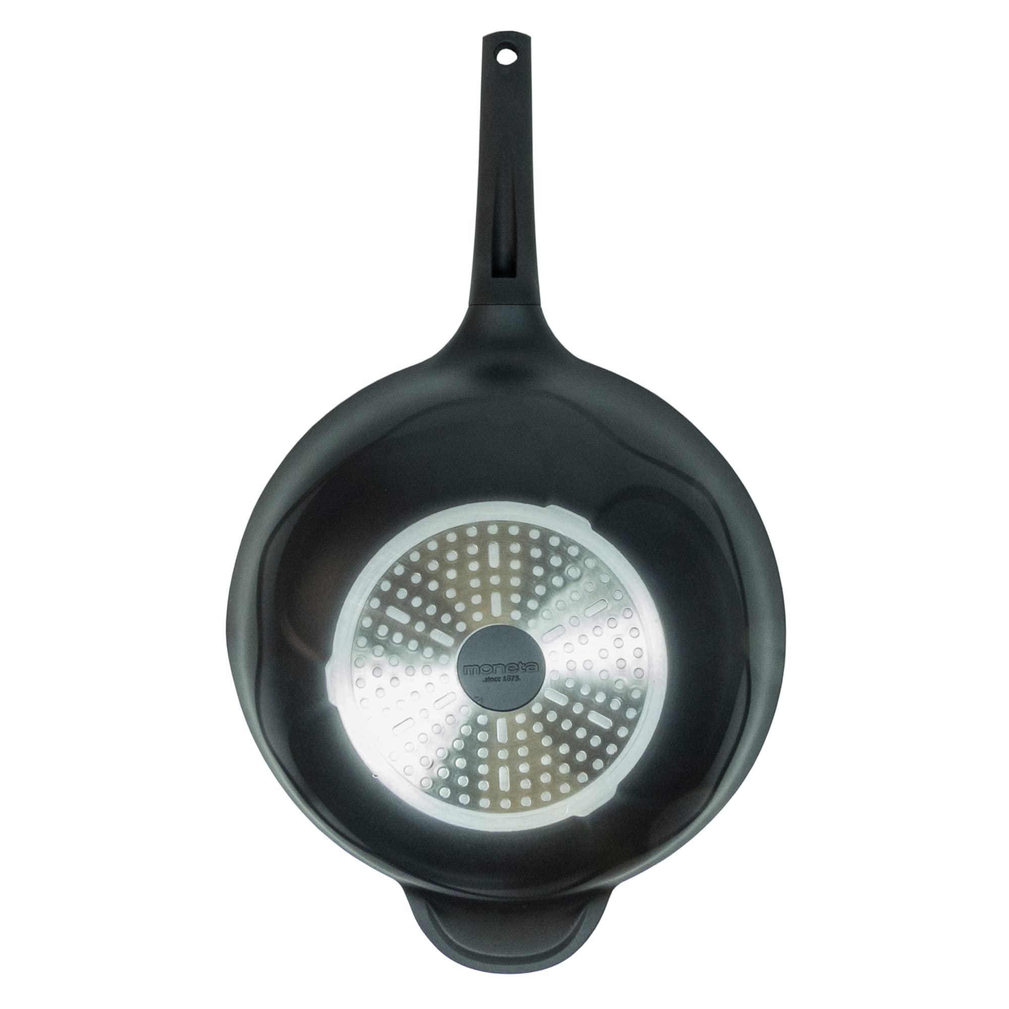 Moneta Lirica Wok 2 manici 32 con coperchio, in alluminio pressofuso, anche per induzione
