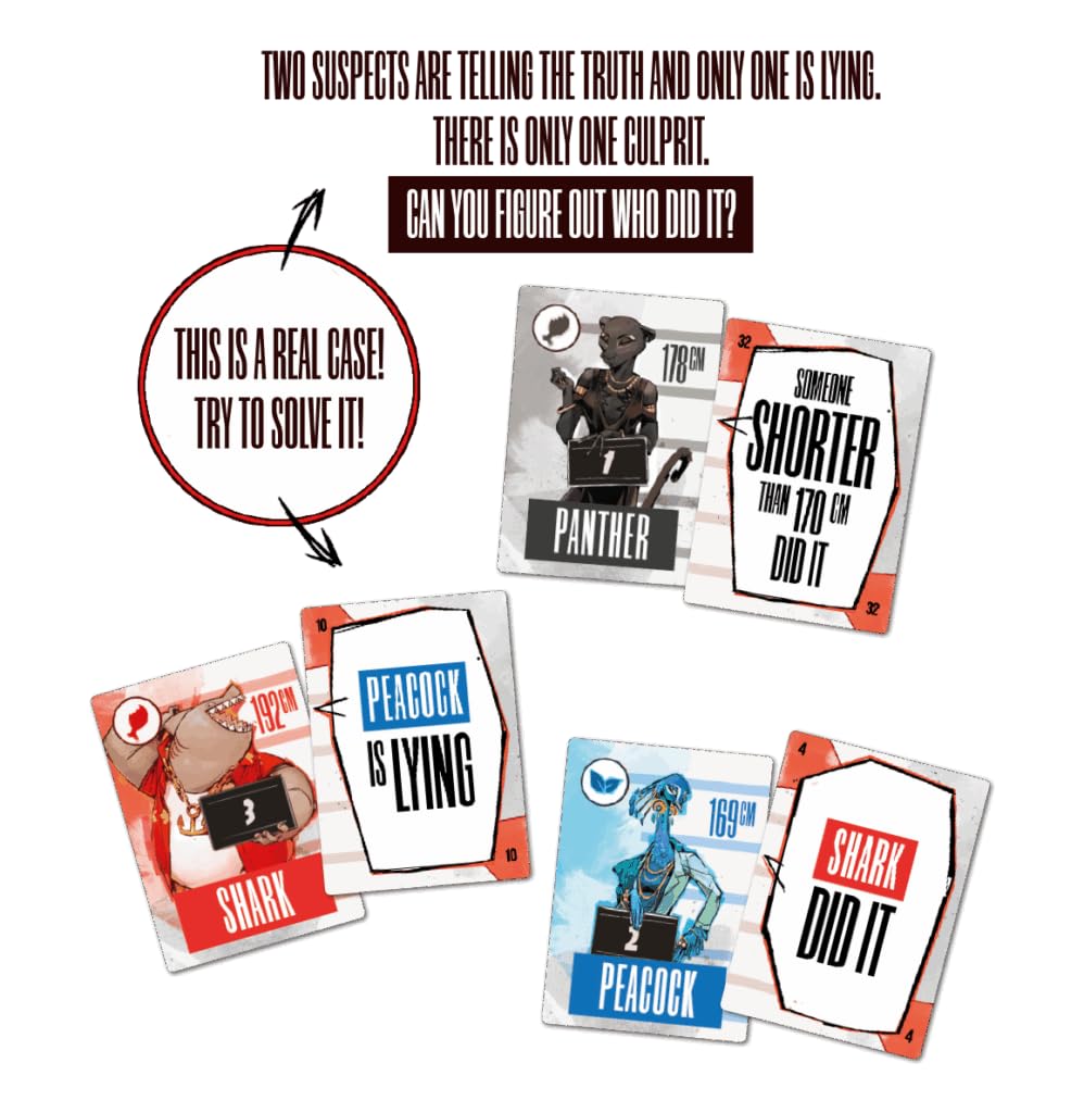 A Carnivore Did It! Juego de mesa – Juego de rompecabezas cooperativo de deducción lógica, 2000 casos para resolver, a partir de 8 años, 1 a 5 jugadores, 10 minutos de tiempo de juego
