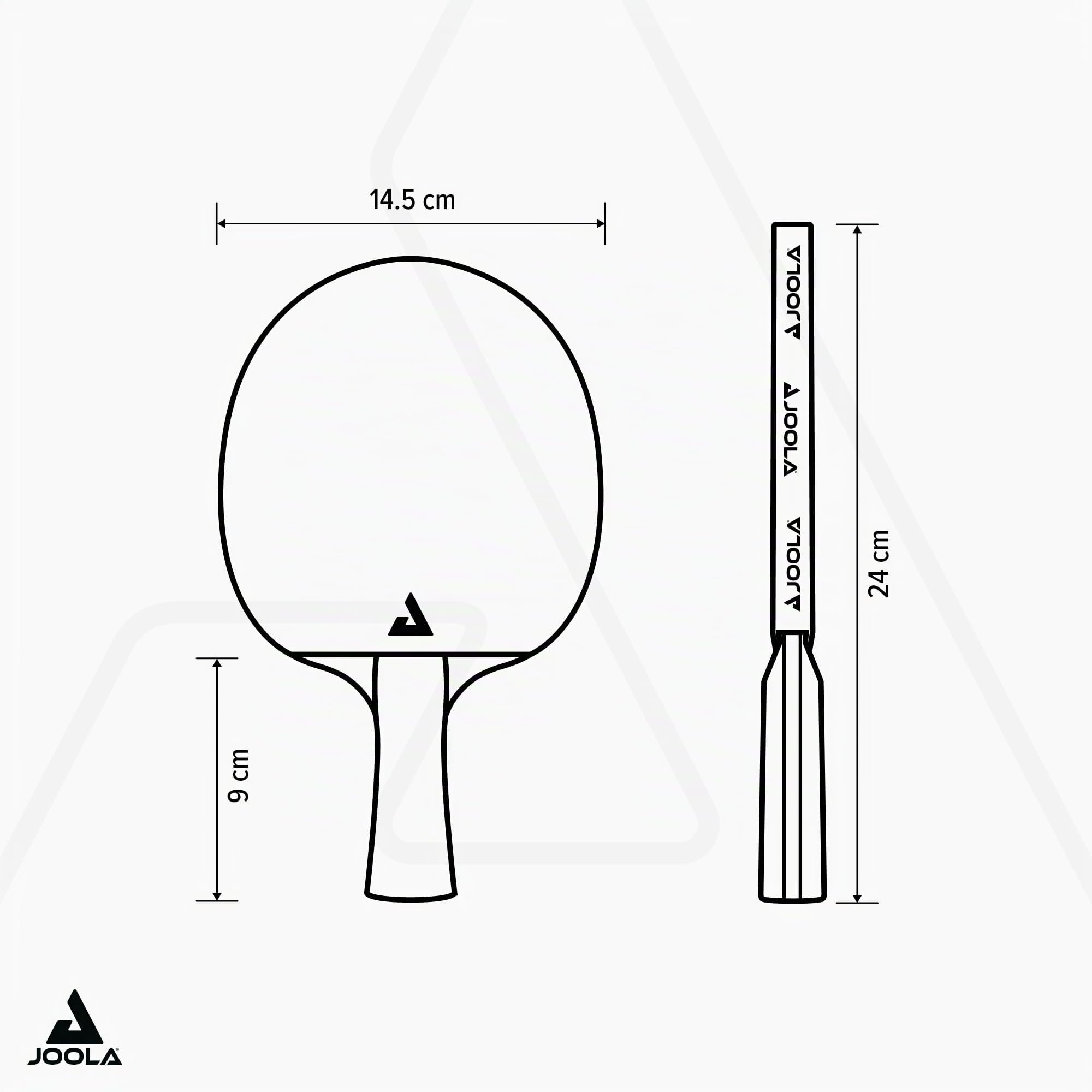 JOOLA Raqueta de Ping Pong Junior Pro ITTF aprobada para niños, Raqueta de Tenis de Mesa, 5 Estrellas, Mango Azul/Rojo, Grosor de Esponja de 1,8 mm