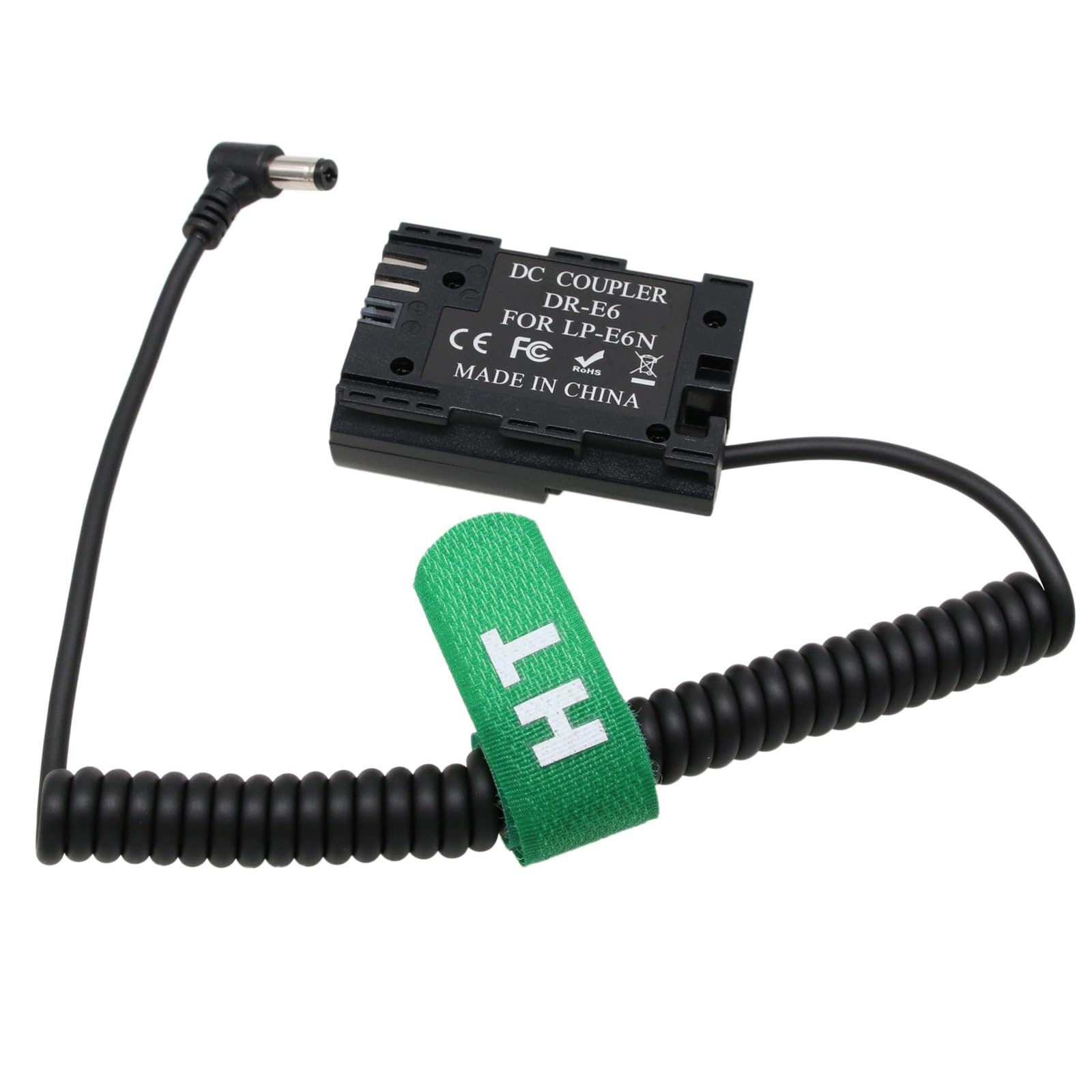 HangTon LP-E6N DC - Batteria fittizia per Canon EOS R5c R6 R7 5DS R, 5D Mark II III IV, 60D, 6D 7D Mark II, 80D DSLR Camera, Monitor Recorder