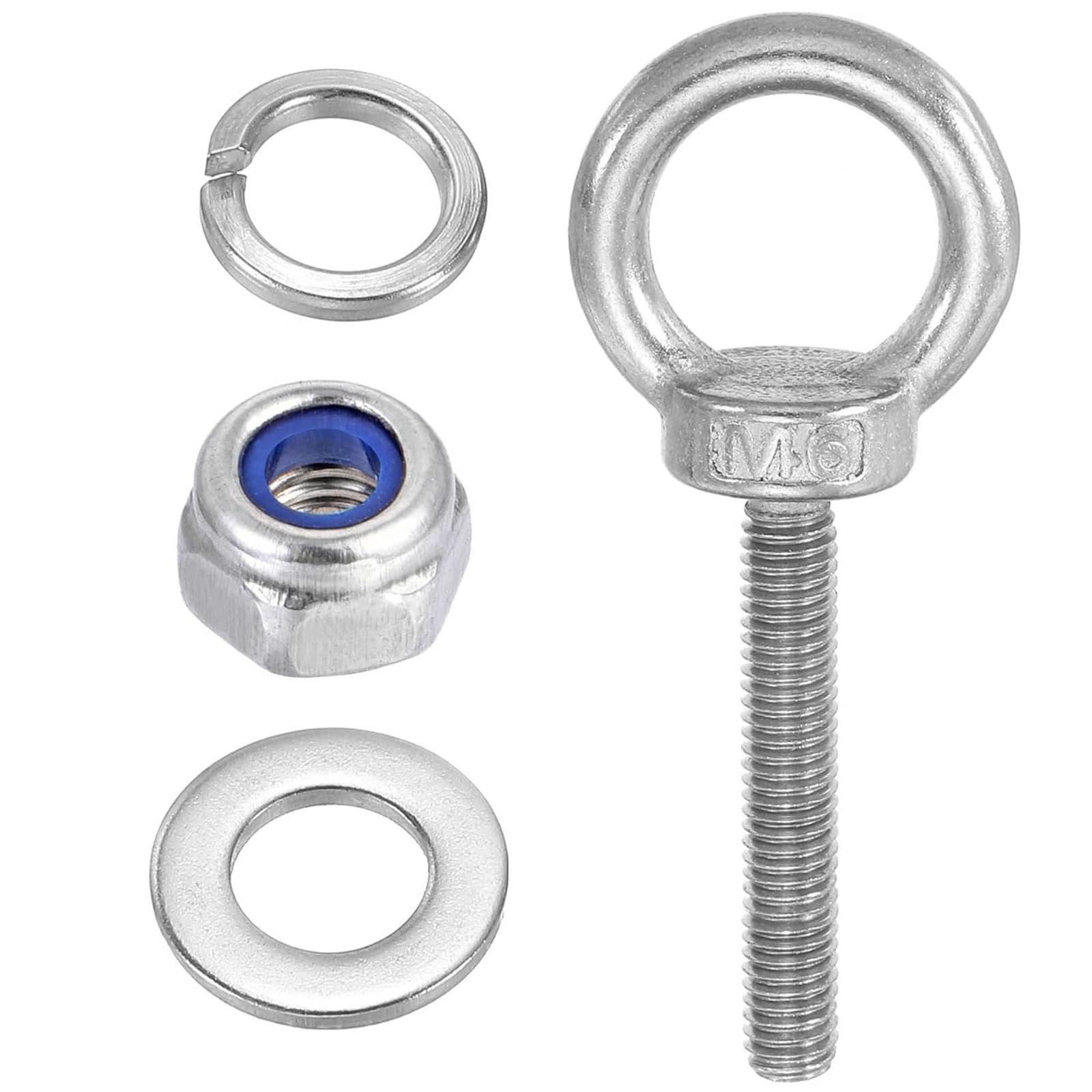 TA-VIGOR 8Pcs M6 x 40mm Lifting Long Eye Bolt, 304 Stainless Steel Wall Expansion Anchor Bolts - Image 4