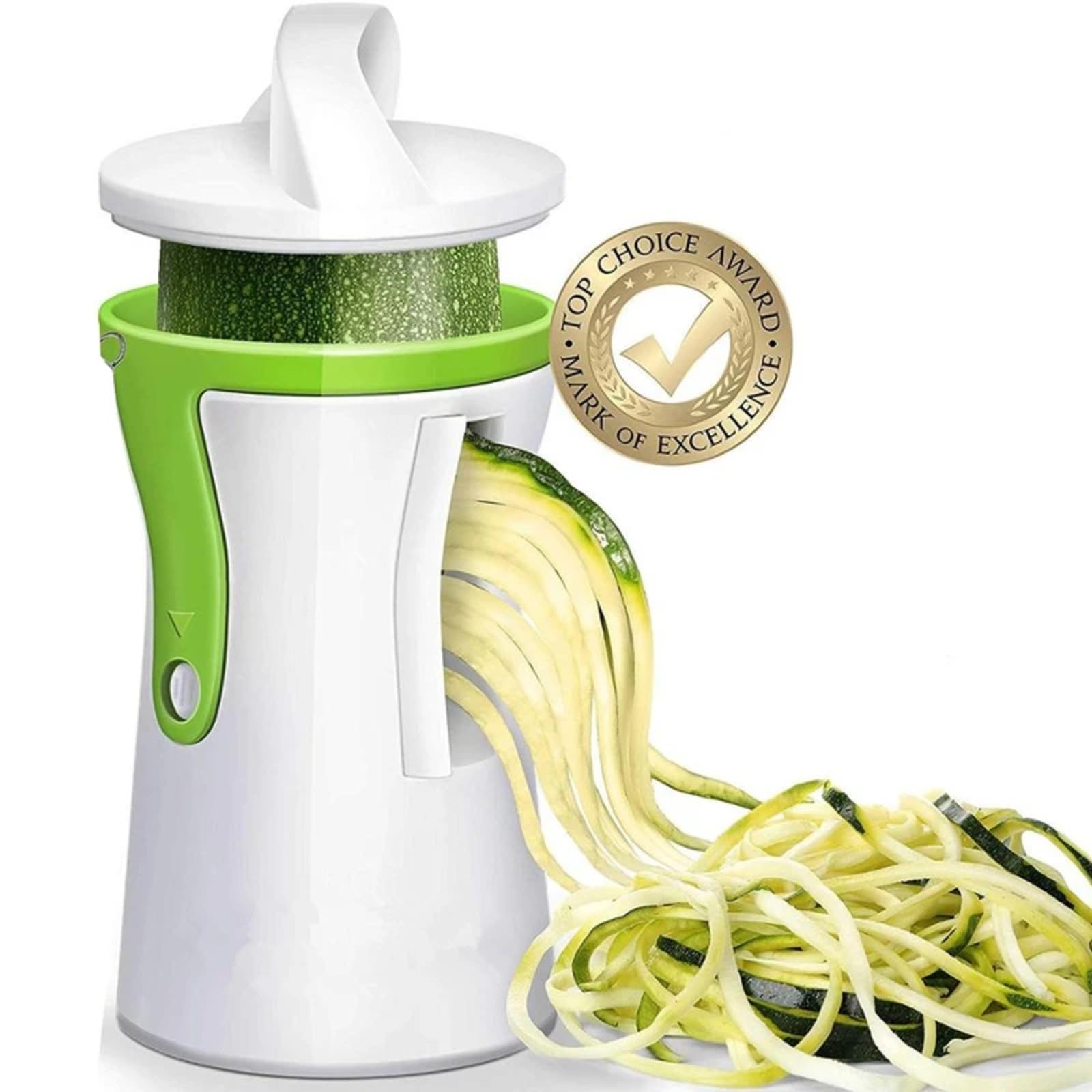 Robuster Gemüse-Spiralschneider – Zucchini-Nudelmacher, Handspiralschneider für kohlenhydratarme Nudeln, Spaghetti & Salat, Lebensmittelqualität Spiralschneider