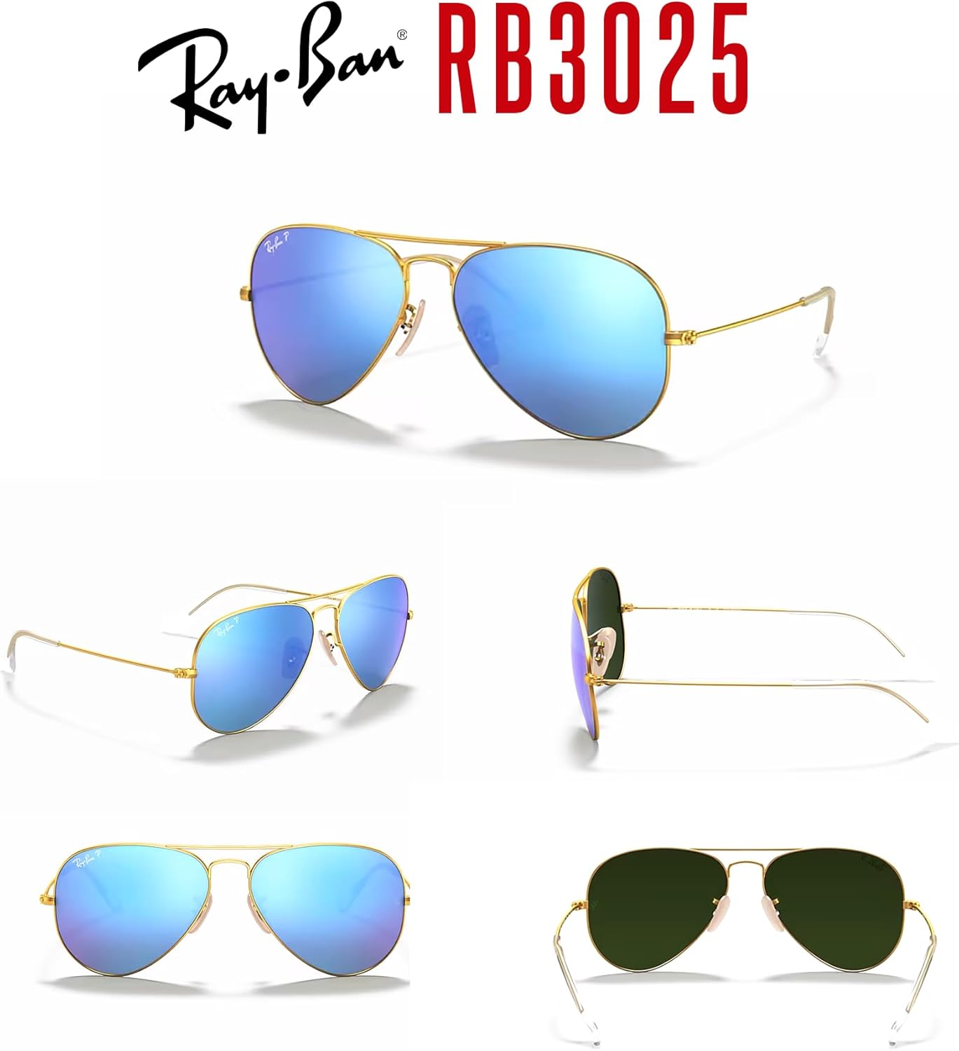 Ray-Ban RB3025 Metal Aviator Sunglasses For Men For Women +BUNDLE with ACCESSORY EYEWEAR KIT - Image 6