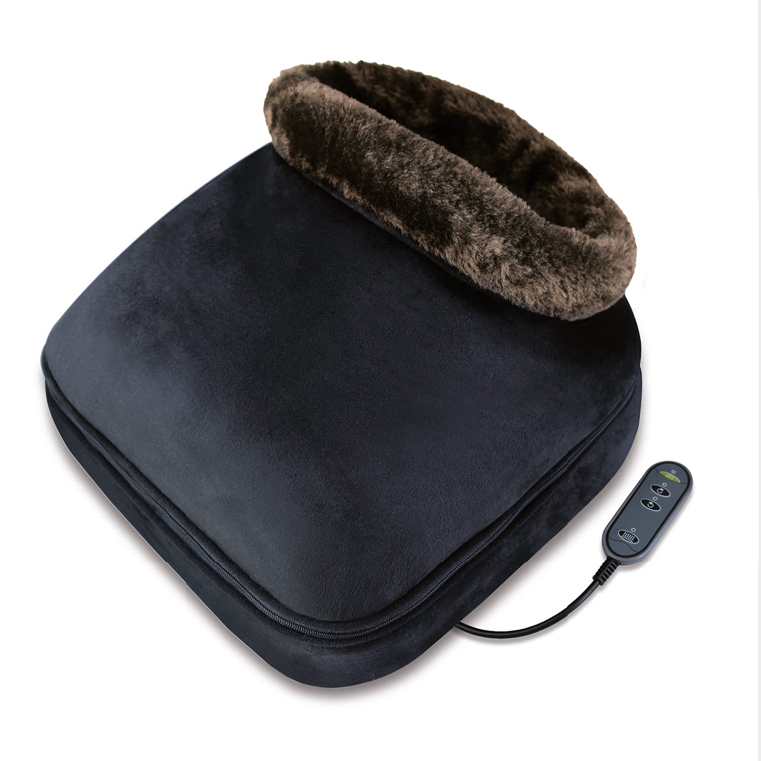 Prorelax Shiatsu-Massagerät, Massage von Nacken bis Fuß, Mit zuschaltbarer Wärme-Funktion, Abnehmbarer waschbarer Fußsack, Druckpunktmassage mit umschaltbarer Drehrichtung