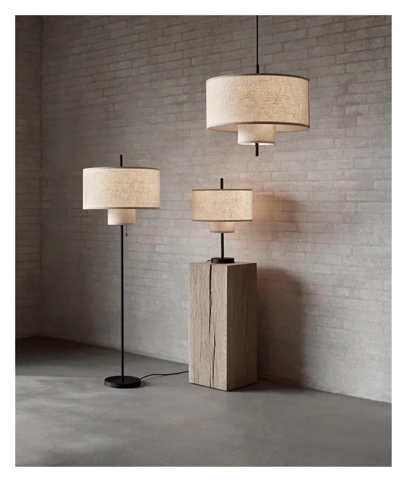 Lustre bohème minimaliste vintage lampe tissu éclairage chaud pour chambre et maison