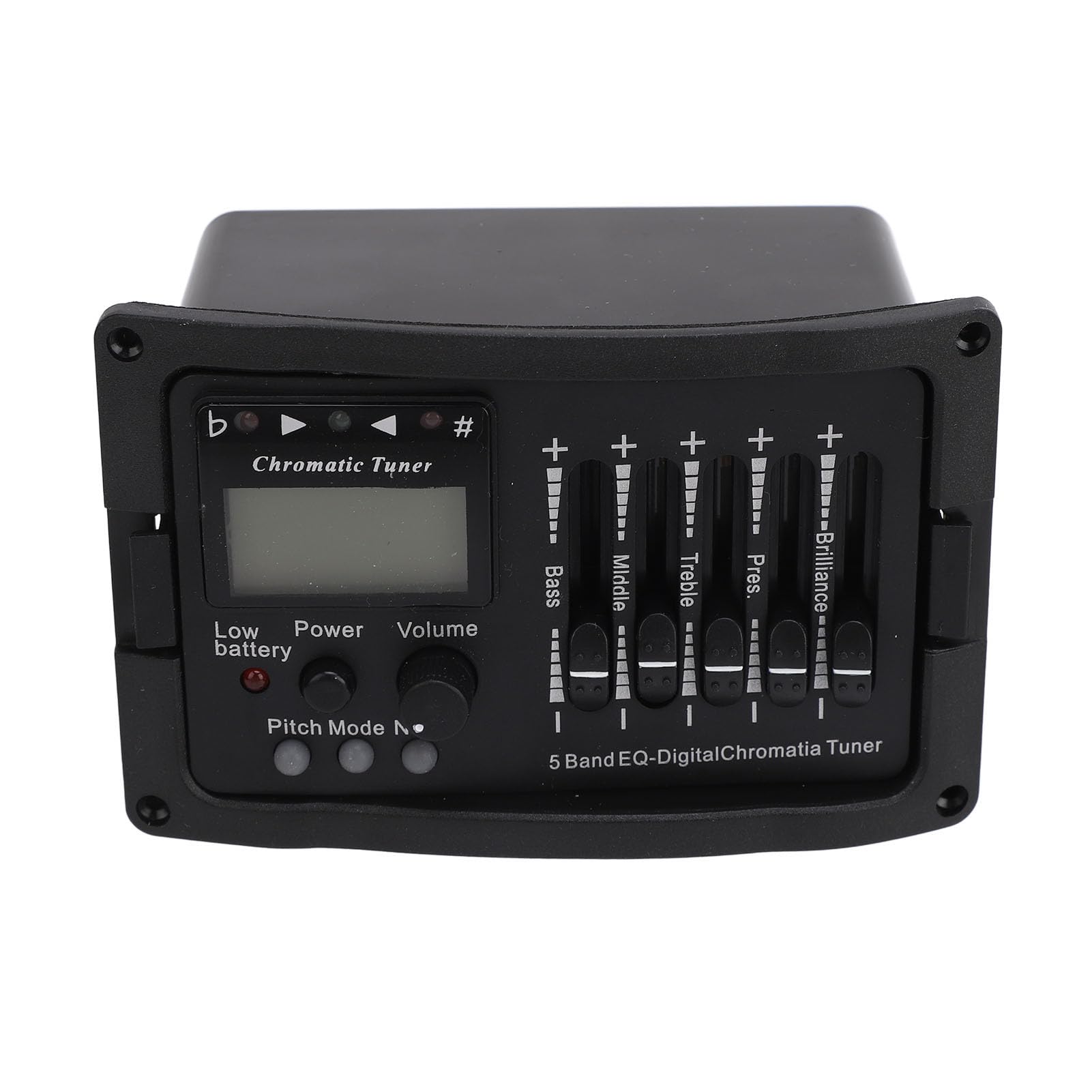 Naroote TEQ 5 Ecualizador de Preamplificador de Guitarra Acústica Profesional con Afinador para un Control de Sonido Mejorado Puesta en Escena Material Plástico