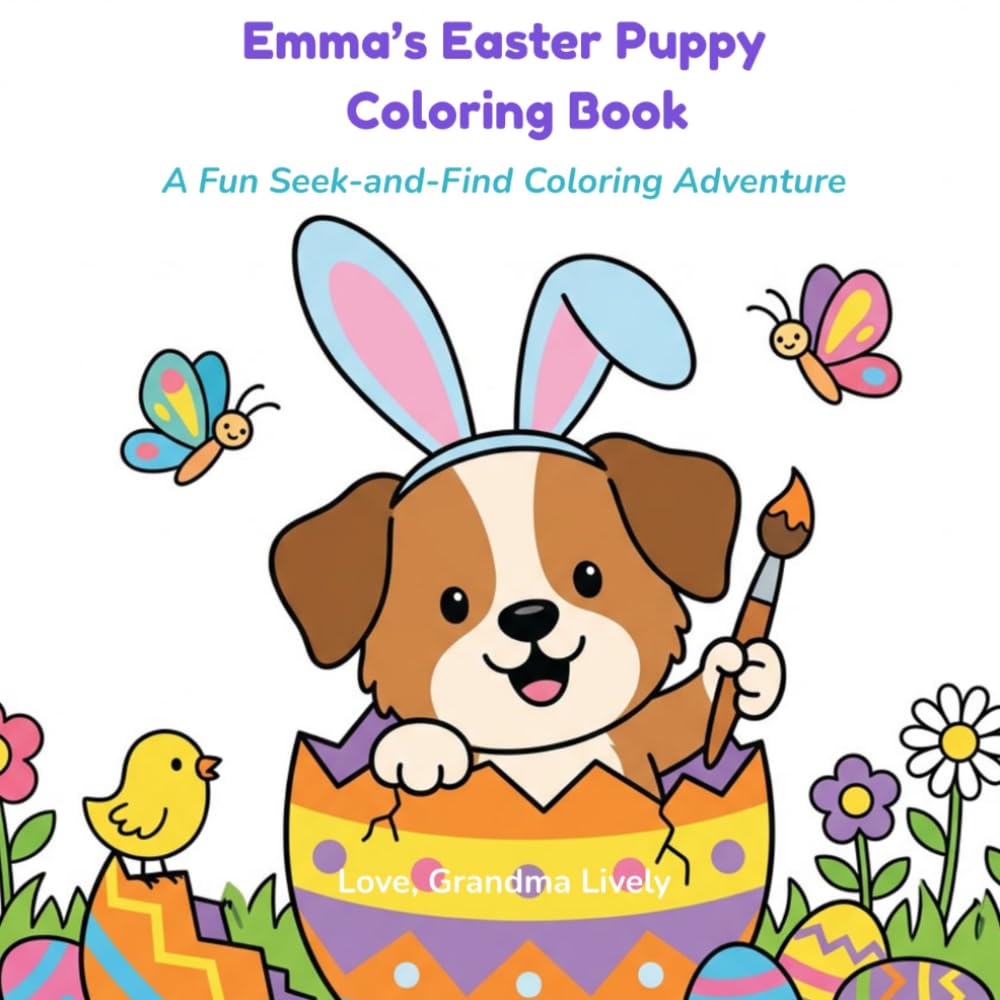 Emma's Easter Puppy Coloring Book: A Fun Seek-and-Find Coloring Adventure