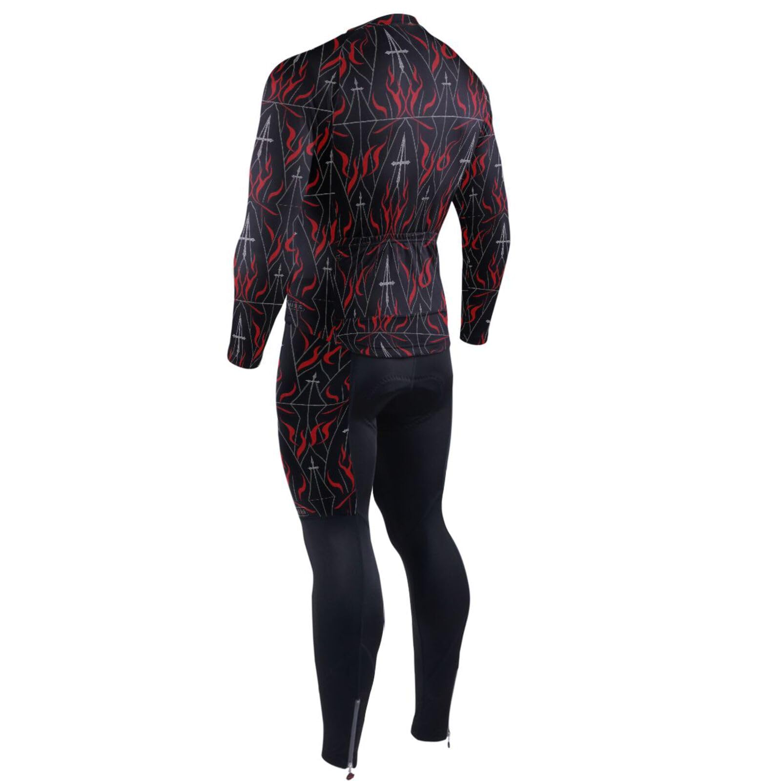 Herren Radtrikot mit Taschen Leichtes Radtrikot Herren Lang 3D Gepolstert