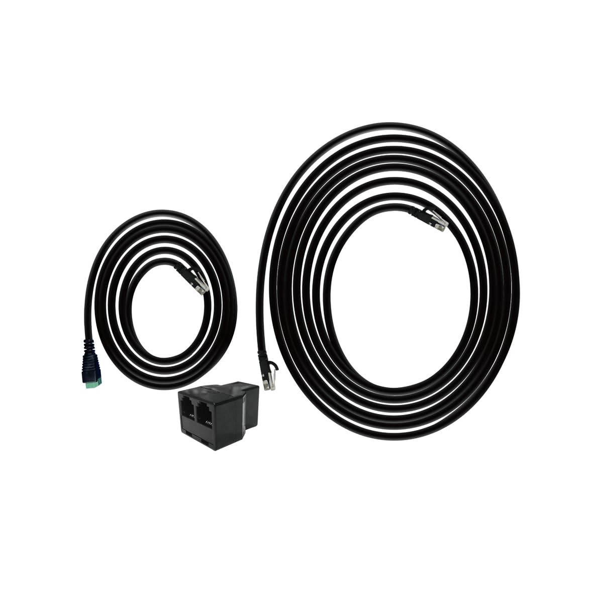 TrolMaster ECS-2 RJ12 to 3.5mm Jack Converter Cable Set: 1x 4' RJ12 to 3.5mm Jack Converter Cable; 1x RJ12 T-Splitter; 1x 16' RJ12 Cable