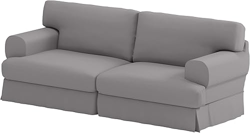 Durabale - Funda de repuesto de algodón denso de tres asientos para sofá Hovas solo compatible con IKEA Hovas de 3 plazas (algodón gris hova)