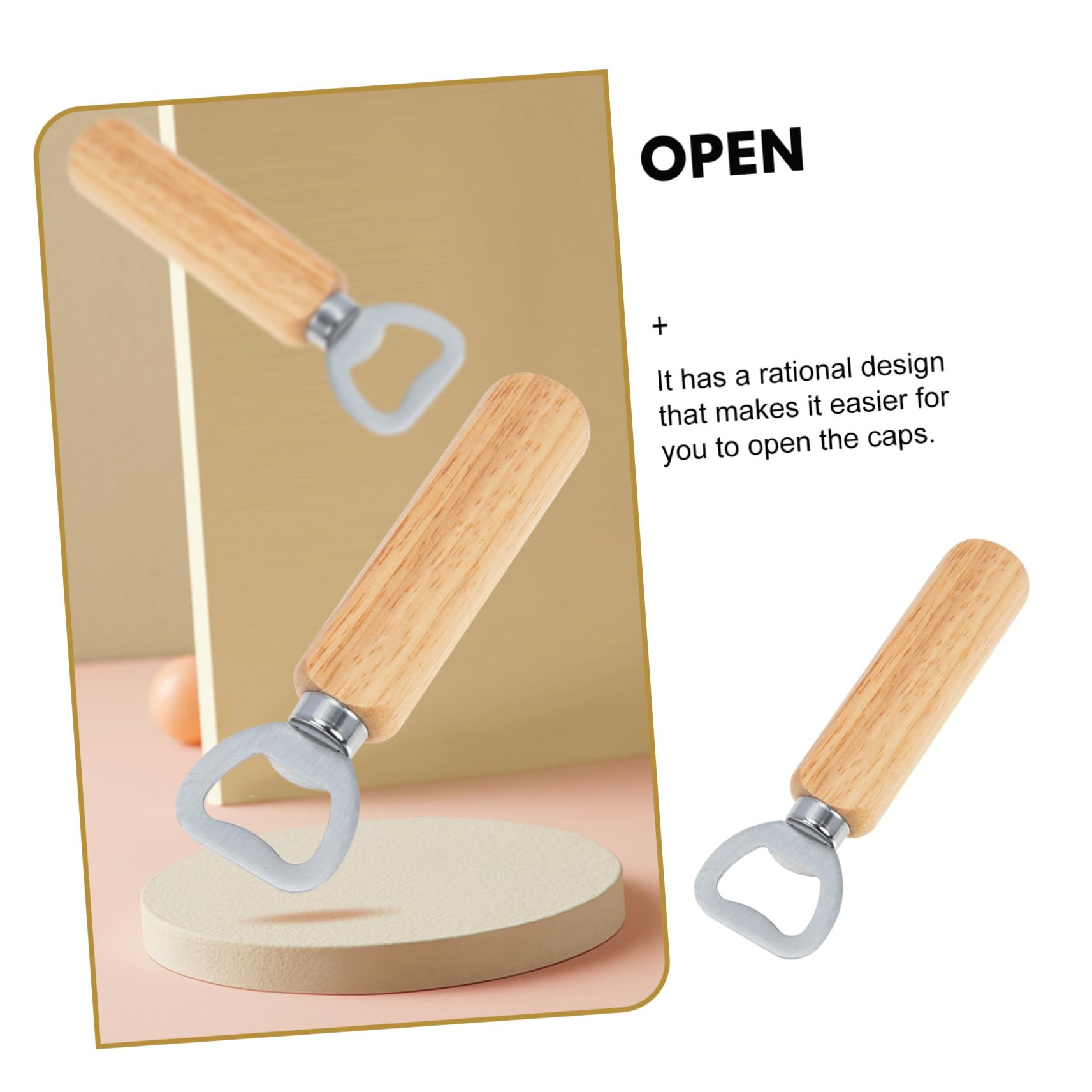 Amosfun 4 Sätze Korkenzieher Aus Holz Gestell Bier Cocktail Hydro Wein Bar Flaschenöffner Gadgets Dosenöffner Barkeeper Flaschenöffner Flaschendeckelentferner Khaki Metall 4 Stück * 4
