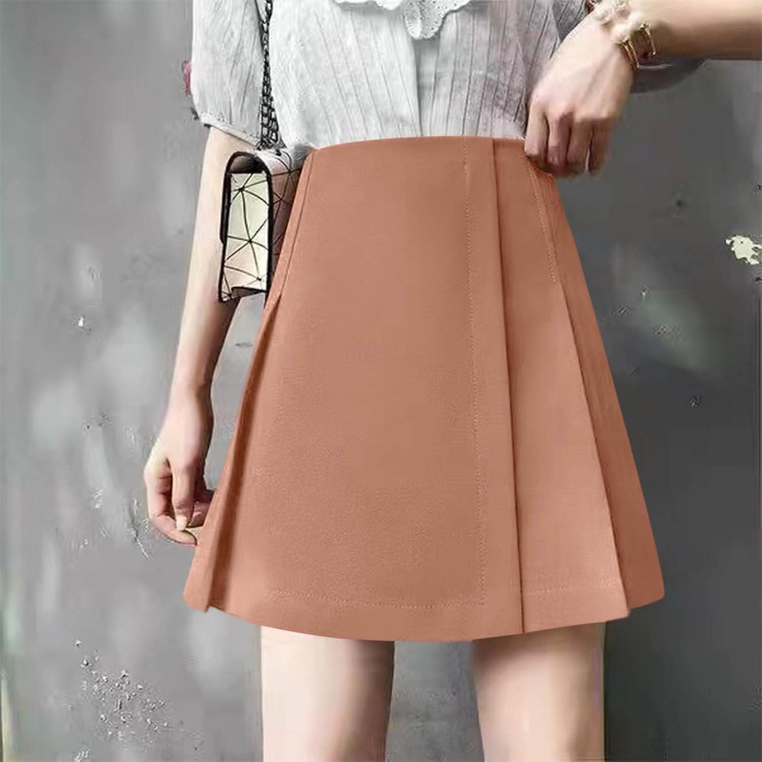 Womens Pleated Skirt High Waisted A-Line Tennis Skirts for Cheer Uniform Office Work Casual Fashion Skirts