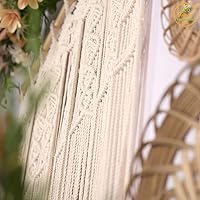 Vista 8 de Cortinas de Macramé para Puertas, Colgante de Pared de Macramé, Cortina de Puerta con Cuentas, Telón de Fondo Boho, Cuentas Colgantes para Puertas
