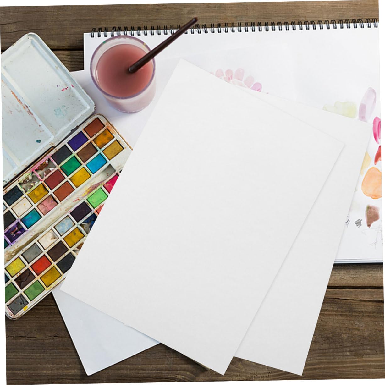 EXCEART 100blätter Aquarellpapier Dickes Wasserfarbenpapier Zum Malen Kaltpresspapier Für Aquarellzeichnungen Professionelles Zeichenpapier Leeres Malpapier Für Schüler Zeichenpapiere