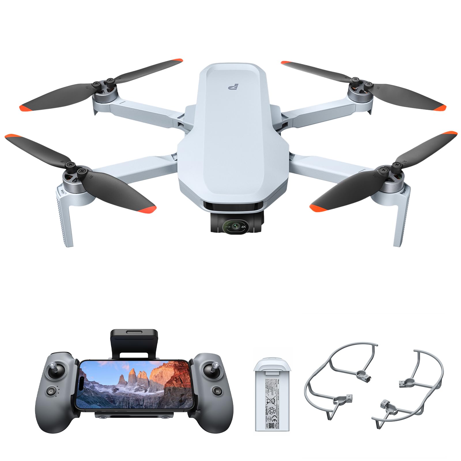Potensic ATOM 2 3-Axis Gimbal 8K GPS Drone, Standard Kit Bundle with 360° Propeller Guard