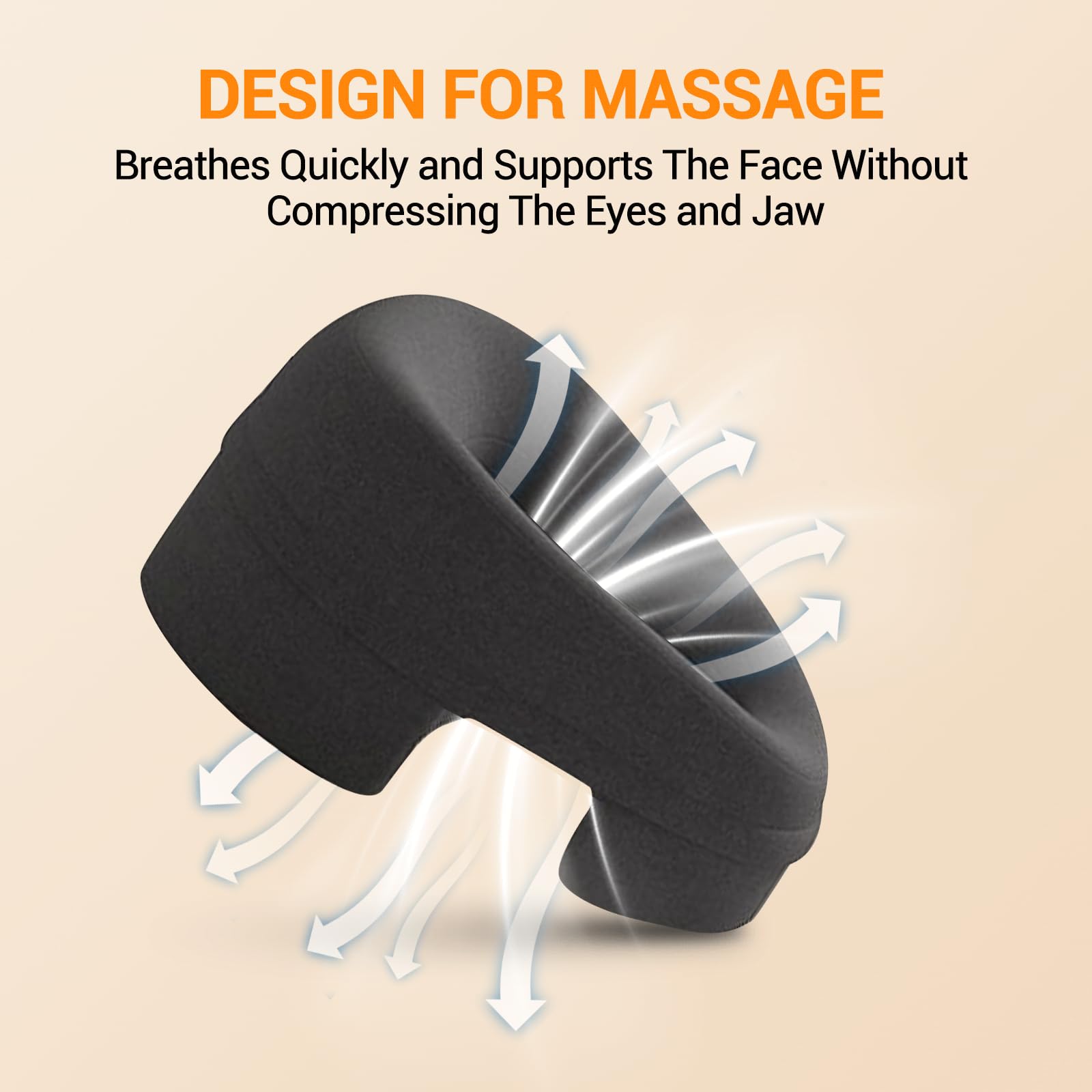 Ergonomic Memory Foam Face-Down Massage Pillow Headrest