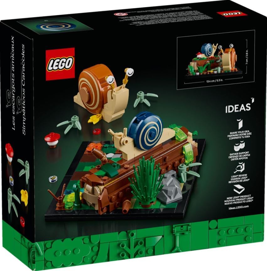 LEGO Ideas Friendly Snails Building Set 40788, 264 Pieces