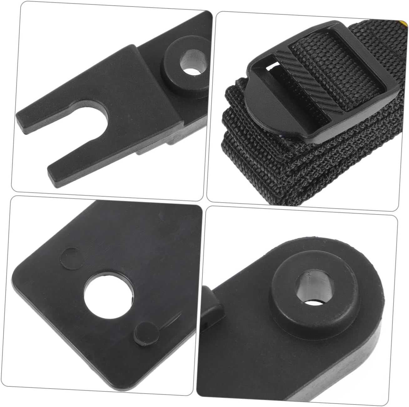 STOBOK Heavy Duty Roof Rack Mounting Bracket Set U Bracket Cargo Carrier Rack Bolt Accessory Adjustable Clamps for Wrangler Roof Rack Bolts Included