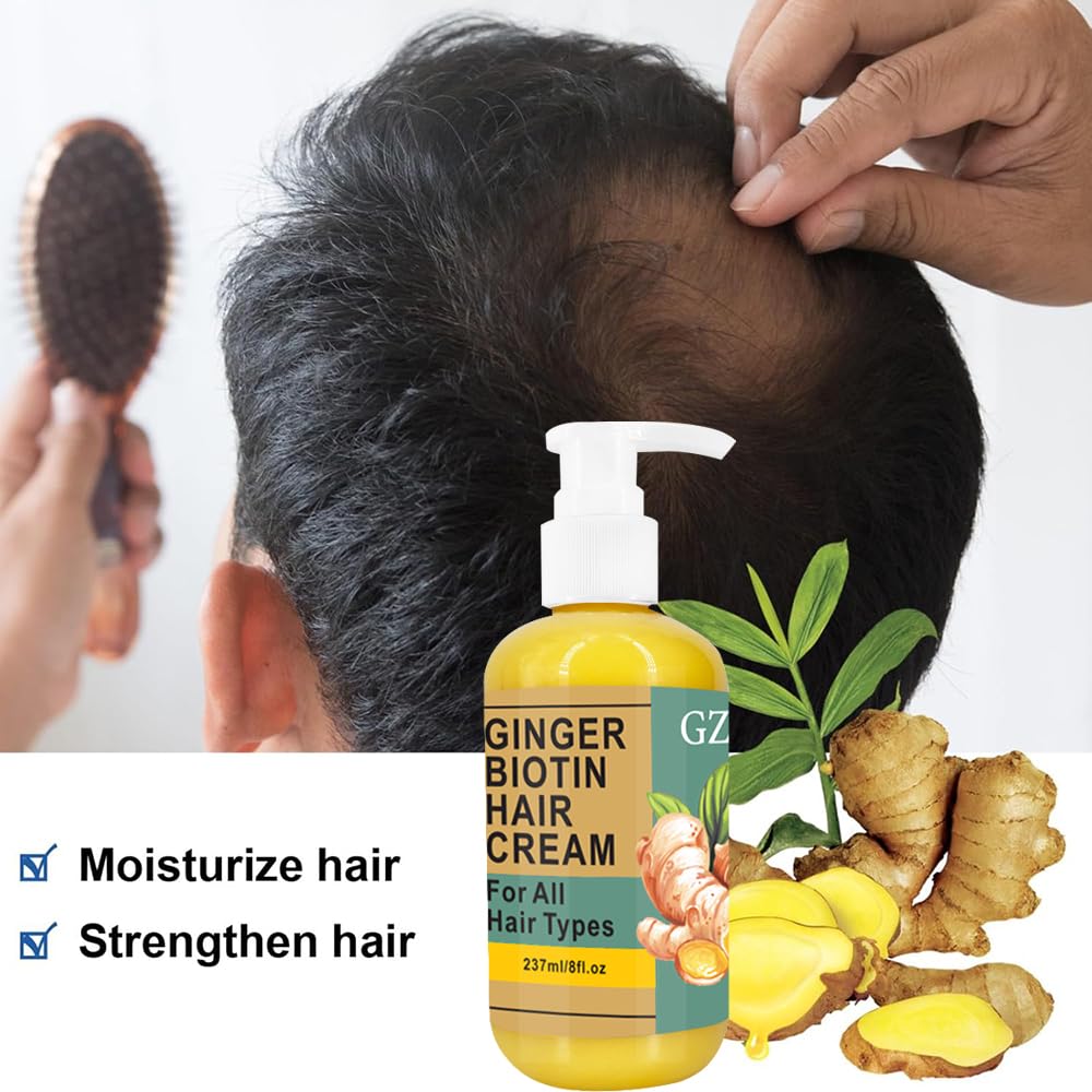 Amazon.com: GZE Ginger Biotin Hair Growth Cream Anti-Hair Fall