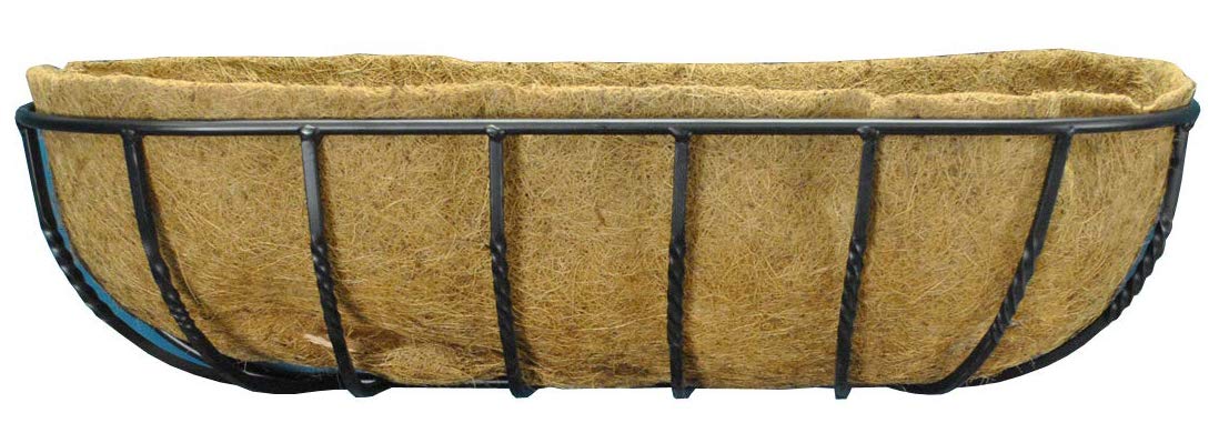 Selections Manor Wall Trough Metal Garden Planter with Coco Liner (75cm)