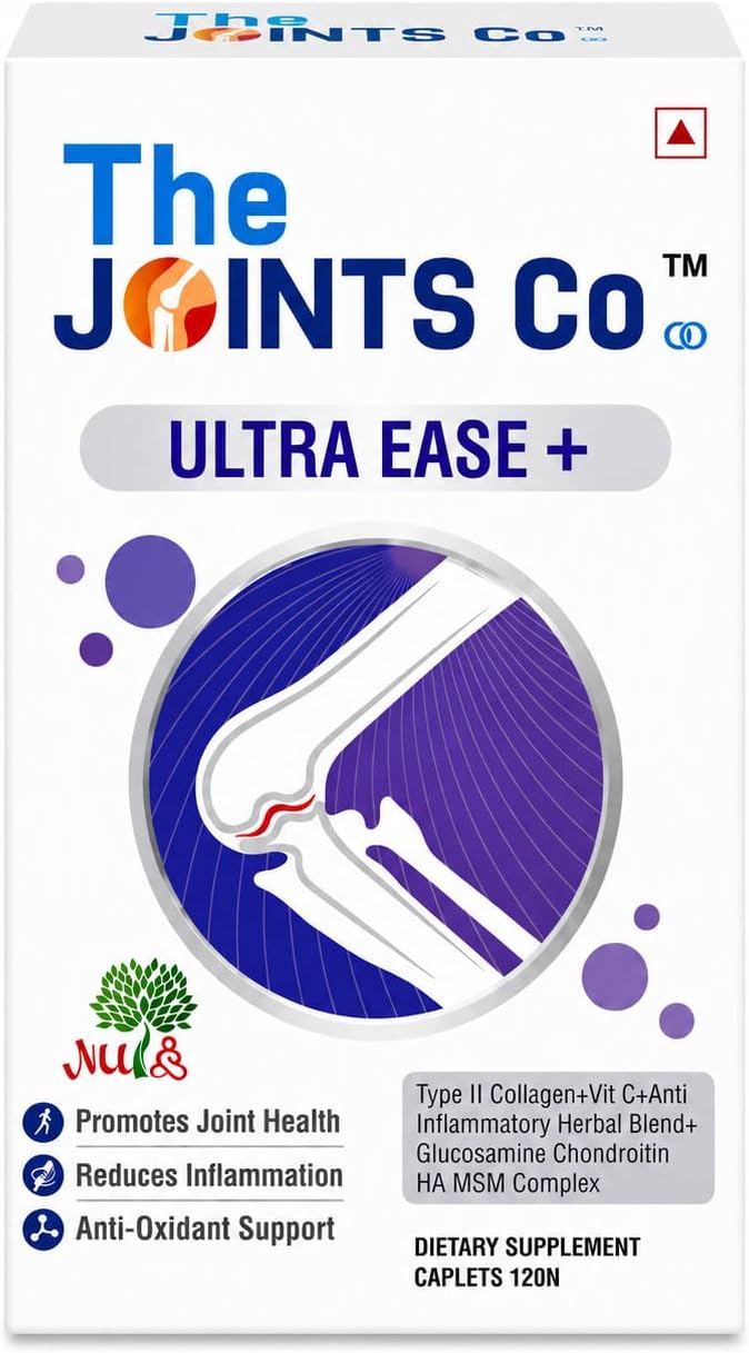 Ultra Ease Plus with Type II Collagen, 2500 mg Glucosamine Chondroitin MSM HA Complex & Herbal Blend for Joints, Bones & Cartilage Wellness - 120 tablets