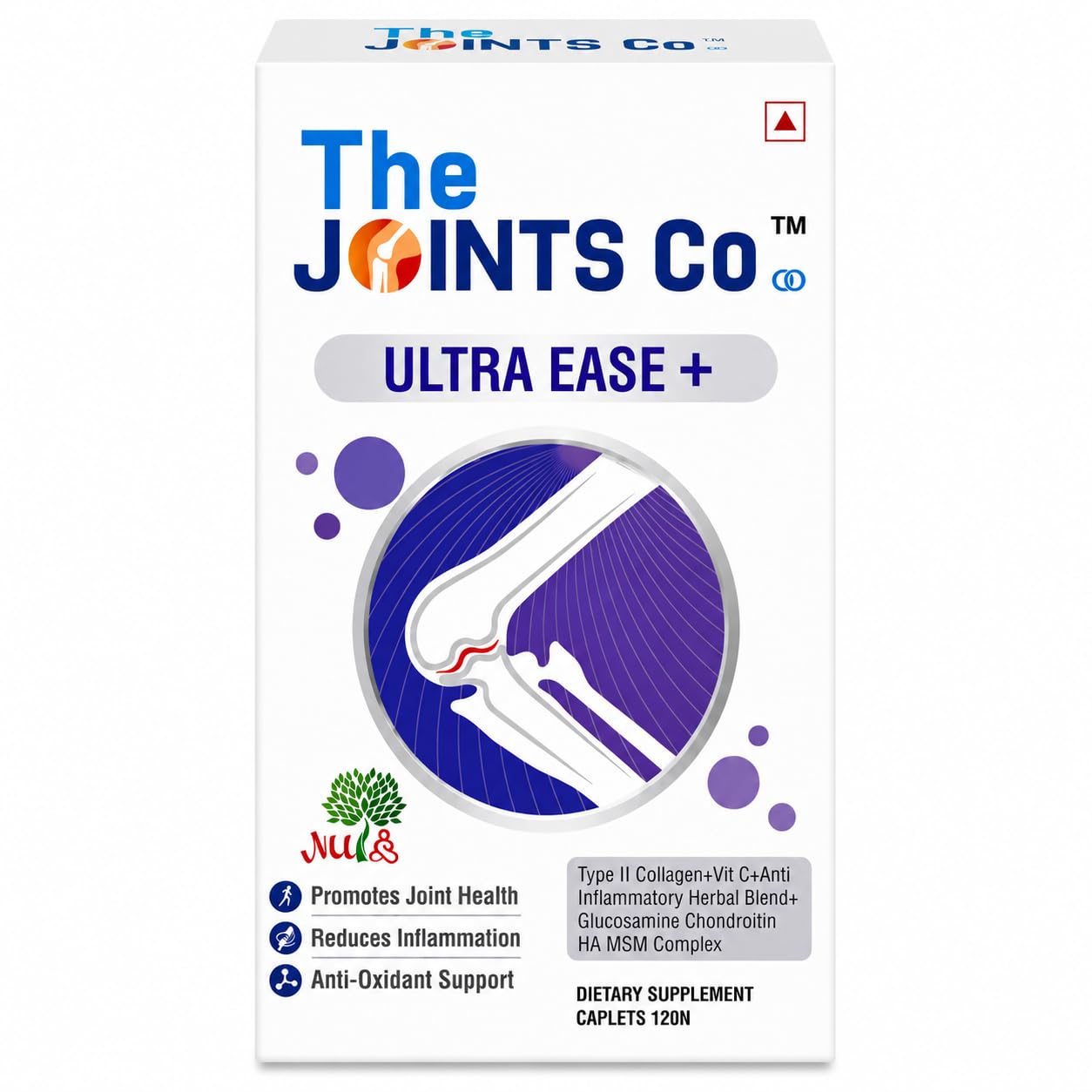 Ultra Ease Plus with Type II Collagen, 2500 mg Glucosamine Chondroitin MSM HA Complex & Herbal Blend for Joints, Bones & Cartilage Wellness - 120 tablets-image-46