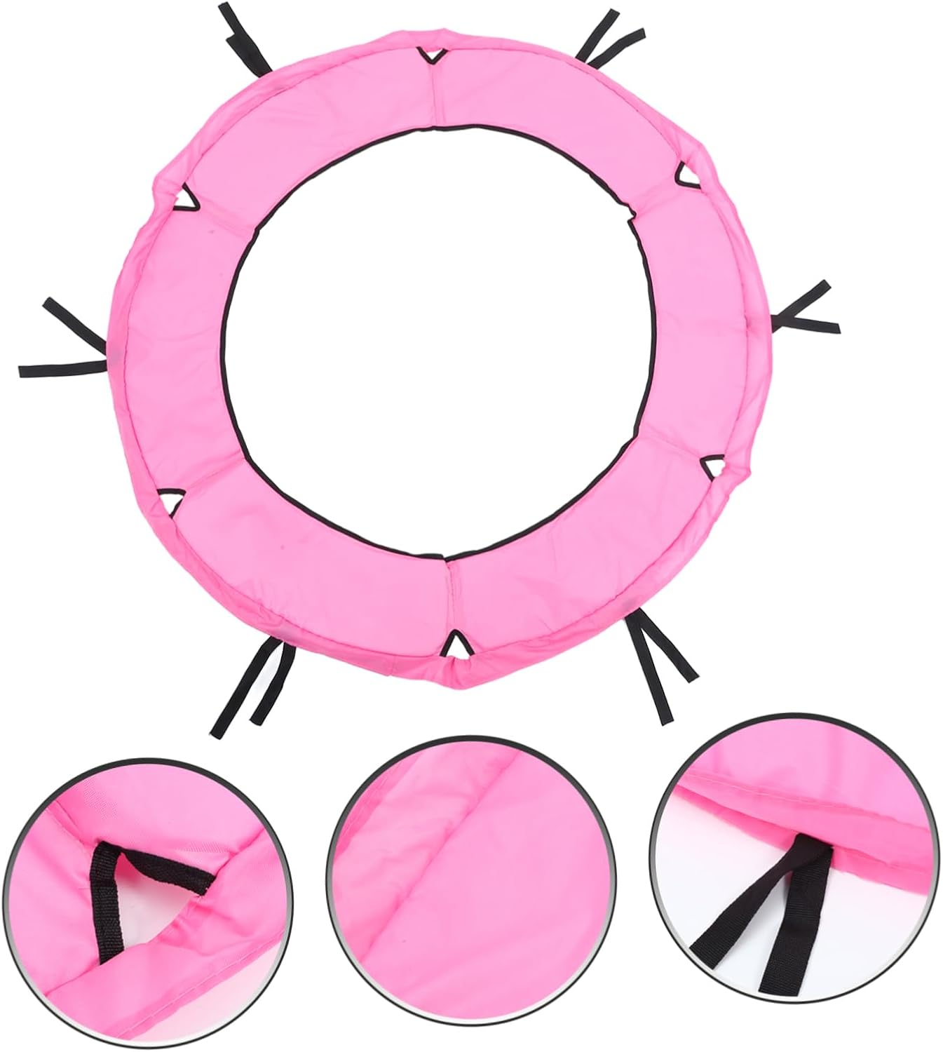 VANZACK Trampoline Spring Cover 47.24 Inch Protective Trampoline Pad Replacement with Elastic Straps Full Edge Safety Cover for 12Ft Diameter Kids