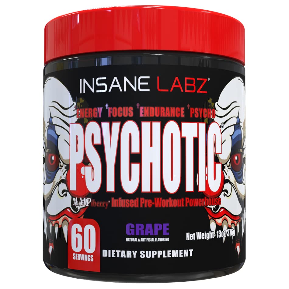 Buy Insane Labz Psychotic, High Stimulant Pre Workout Powder, Extreme