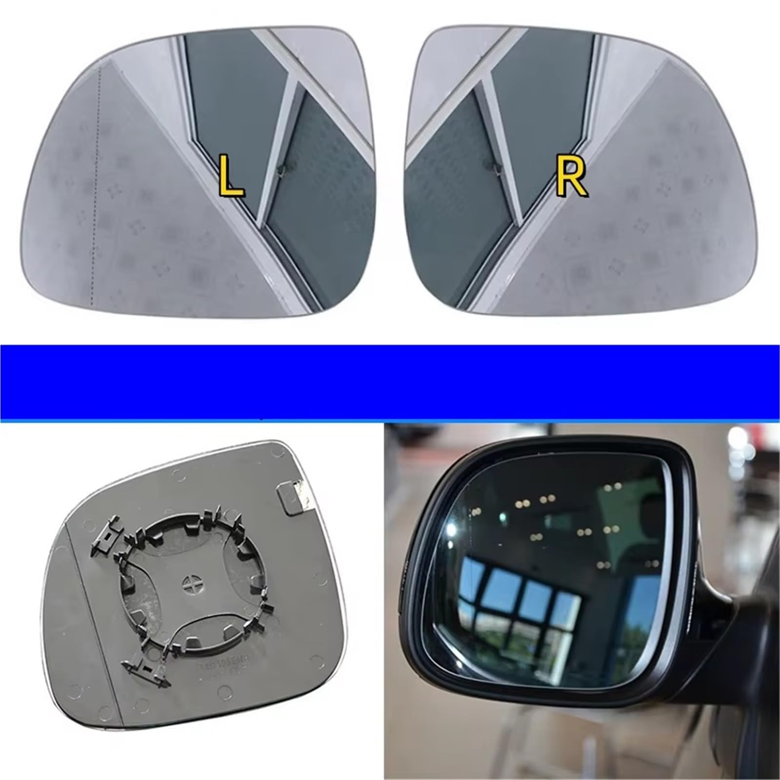 Vetro Retrovisore Compatibile Con Per Transporter T5 2010 2011 2012 2013 2014 2015 2016 Lente Riscaldante Elettrica In Vetro Per Specchio Grandangolare Riscaldata Per Auto