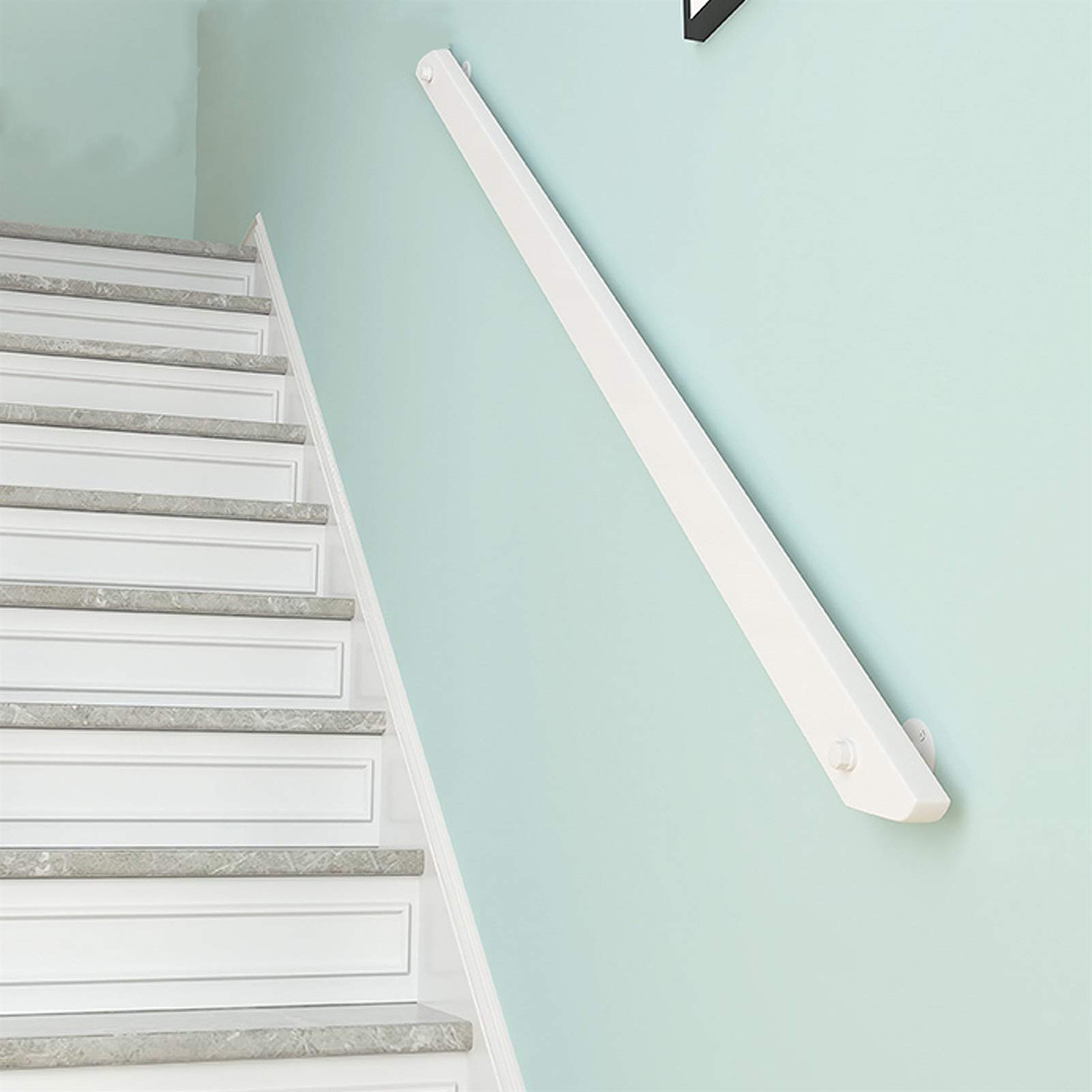Rampes de terrasse et couloir en bois blanc pour la sécurité de la maison