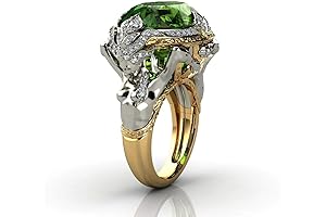 AZQ Vintage 925 Sterling Silver Emerald Ring: Timeless Elegance for Every Occasion