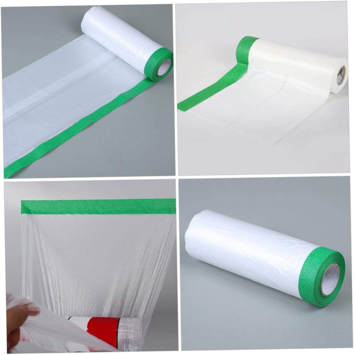 KALLORY Automotive Protective Film 1 Roll, White Plastic Masking Paper