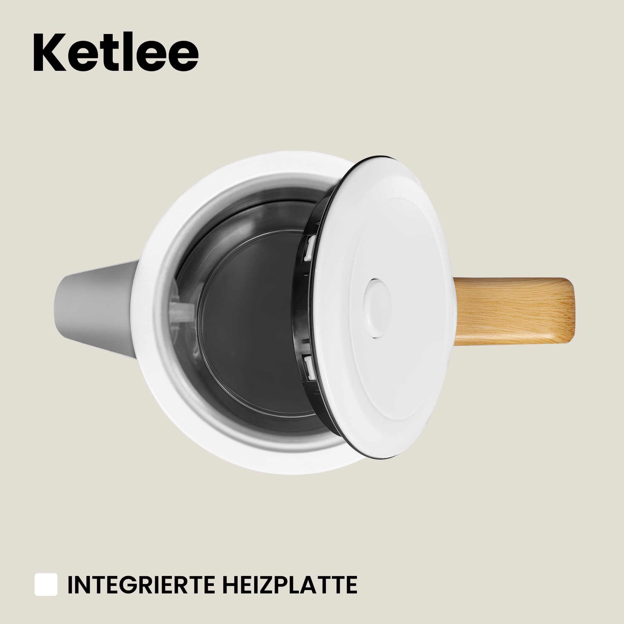 ZEEGMA KETLEE 1,7 L Kabelloser elektrischer Wasserkocher | für Tee und Kaffee, 2200 Watt, Wasserstandsanzeige, automatische Abschaltung, Edelstahl, Modernes elegantes Design (Schwarz)