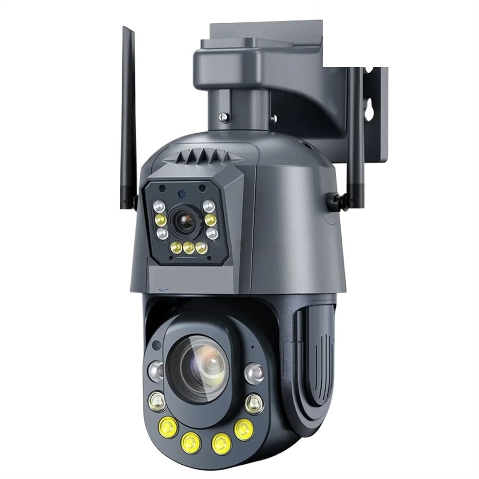 Zoom ottico 50X 6MP Telecamera IP esterna Doppia lente Audio bidirezionale Wireles CCTV di sorveglianza sicurezza Visione notturna a colori Installazione semplice(6MP NO SD Card)