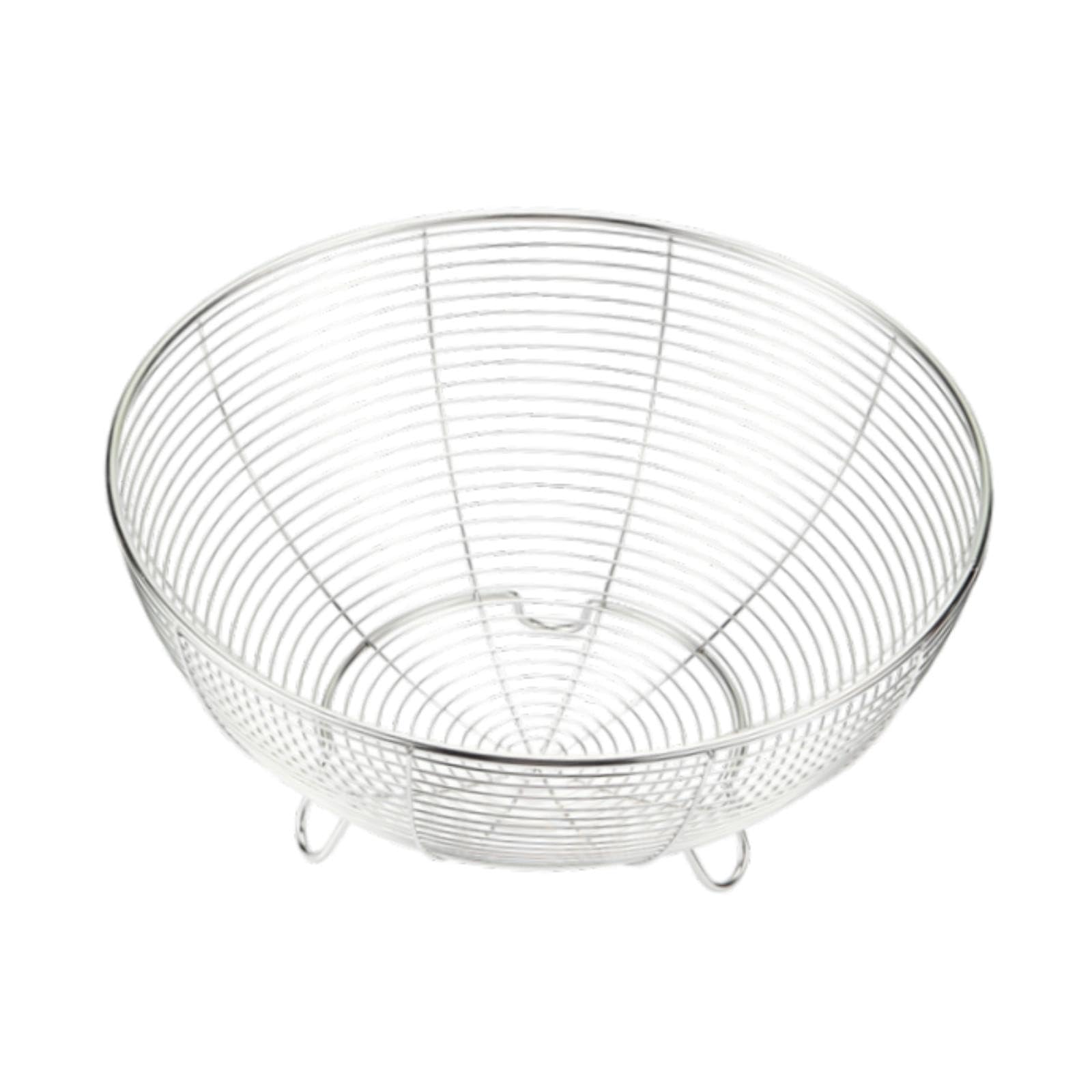 Frutero moderno de acero inoxidable de 26cm: cesta organizadora y decorativa 1