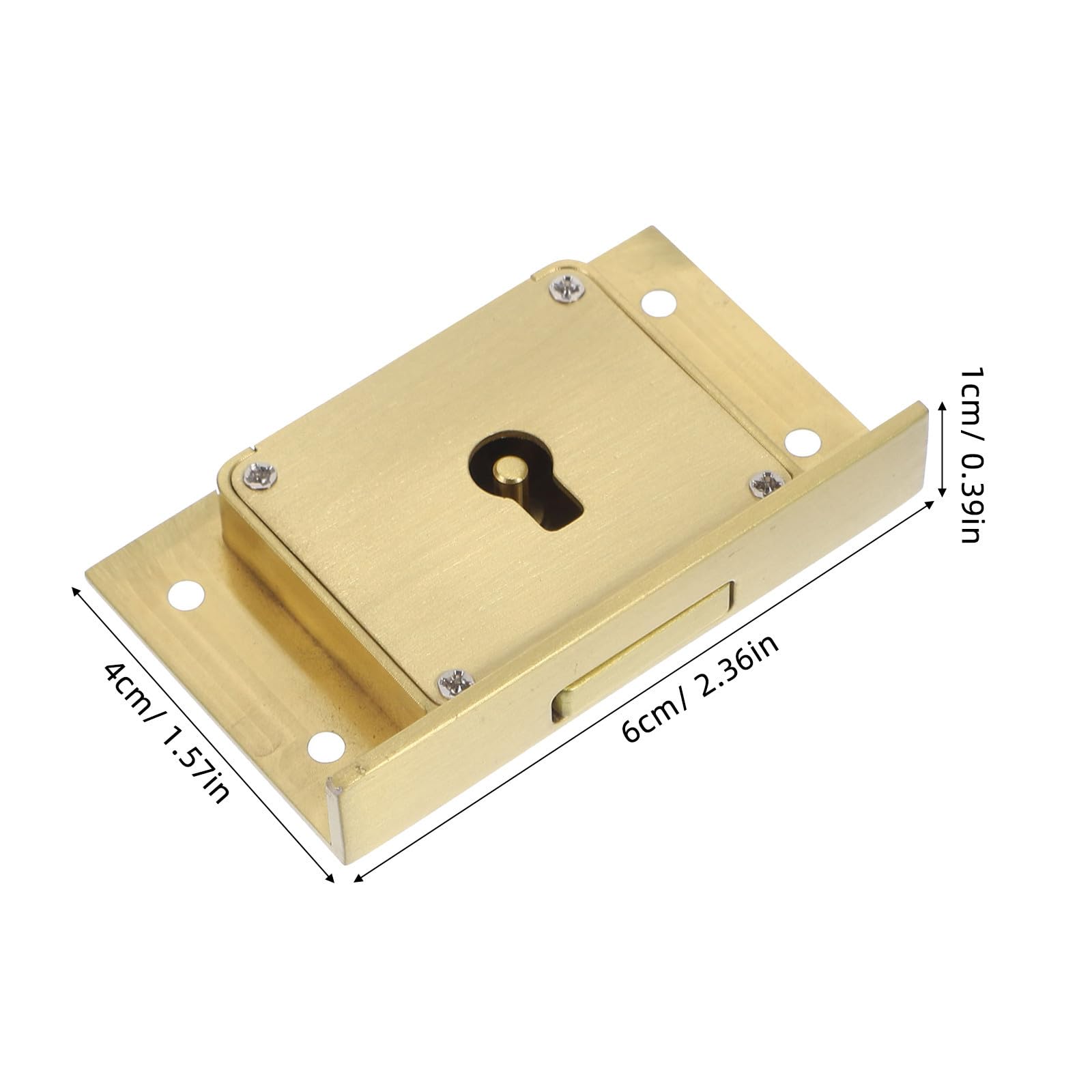 Cerradura de Cajón Vintage Cuadrada de Latón para Cajas de Madera