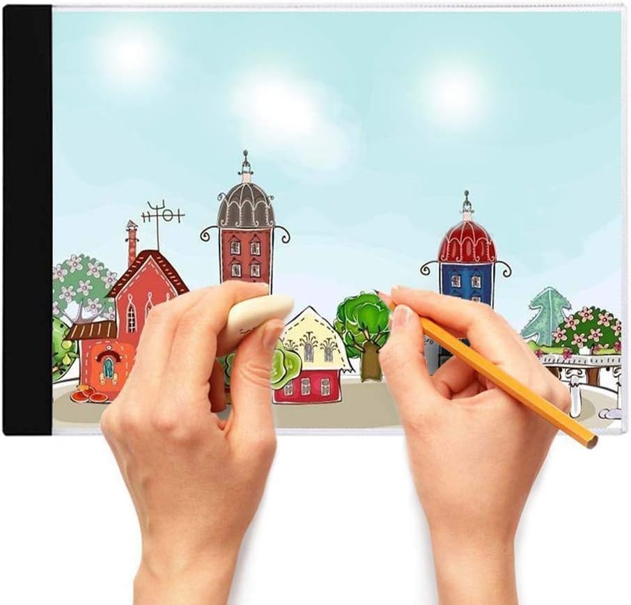 Light Box Led Drawing, Dimmable Touch Button Slim Light Pad for Diamond Painting Artist Children Artist, Sketch, Animation Drawing Light Board,