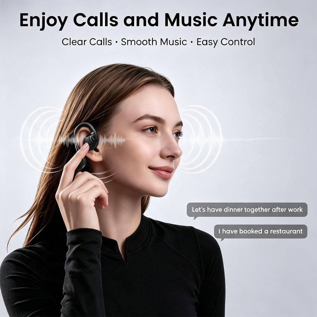 Auriculares De OíDo Abierto con CáMara Inteligente De 8 MP (Blanco) | Auriculares ConduccióN óSea Open-Ear Con CáMara Pov, MicróFonos Duales, Ip54 Y App, Manos Libres Para Deportes Y Viajes