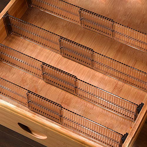 KASTWAVE Drawer Dividers 2 Pack Dresser Drawer Organizers Separators Expandable 51-27.5cm for Divide Kitchen Utensils Clothes Multi Kitchen Drawer Organizers for Bathroom Bedroom Office Dresser