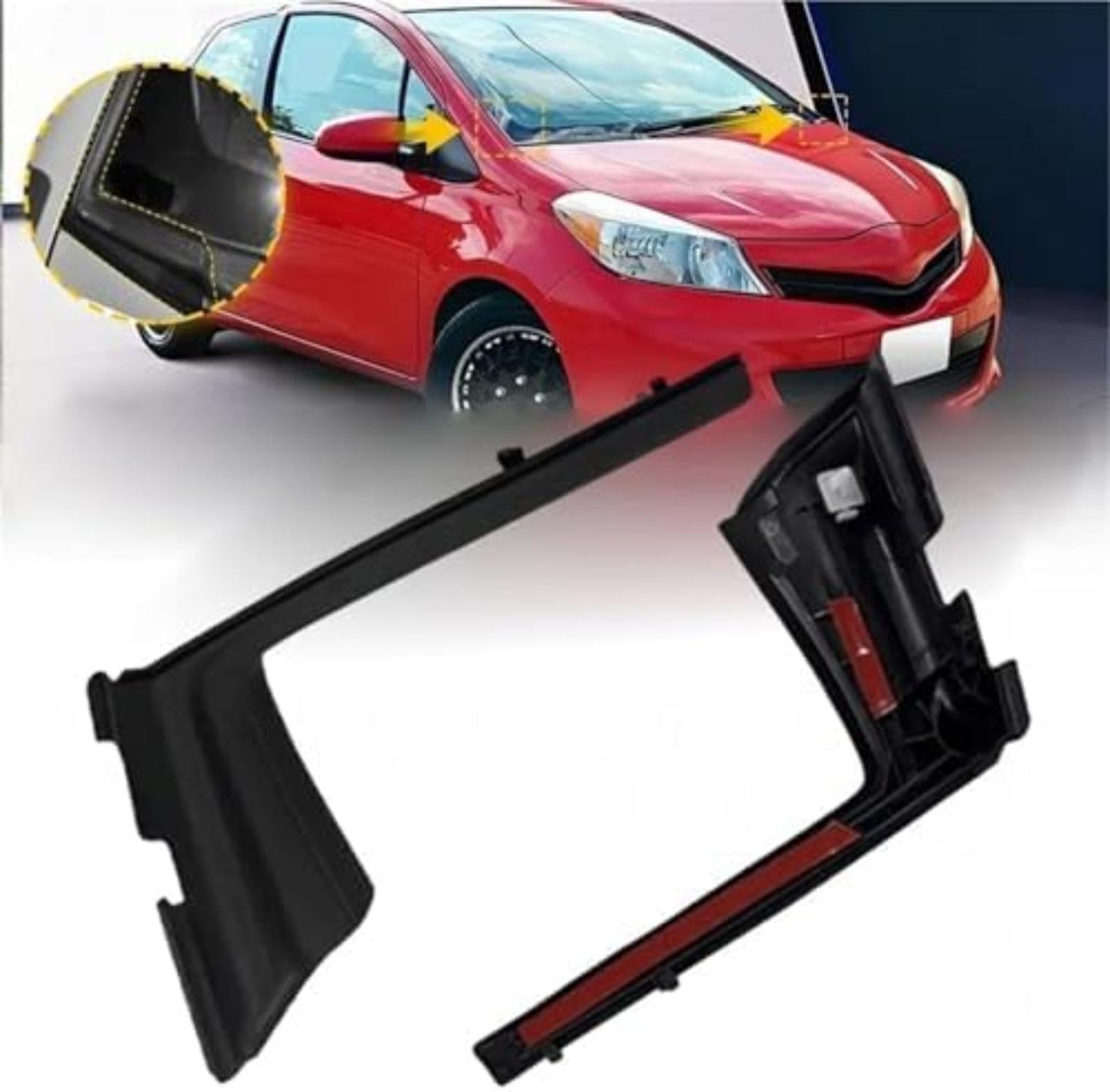 Panele wykończeniowe wycieraczki szyby przedniej 1 dla TOYOTA, dla Yaris 2012-2015 Przednia kratka samochodu Przedłużenie zewnętrzne Wycieraczka przedniej szyby samochodu