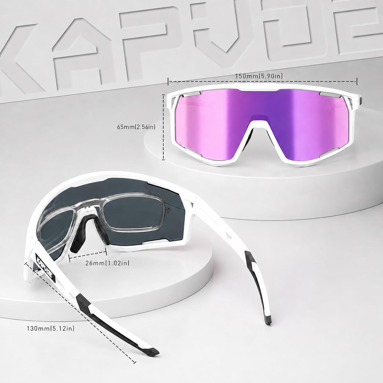 KAPVOE Spolaryzowane okulary rowerowe sportowe okulary przeciwsłoneczne dla mężczyzn i kobiet, outdoorowe okulary baseballowe UV400