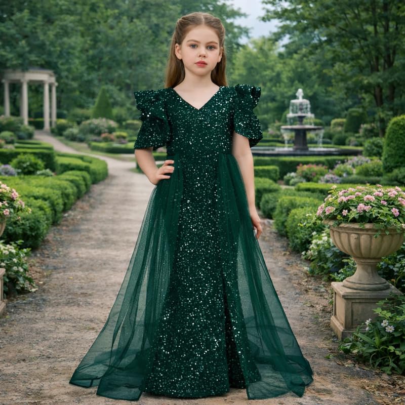Image of Girls Viscose Western One Piece | Designer Frock for Kids | Solid Work | Toddler Frock Dress | Birthday Party Dress for Girls
