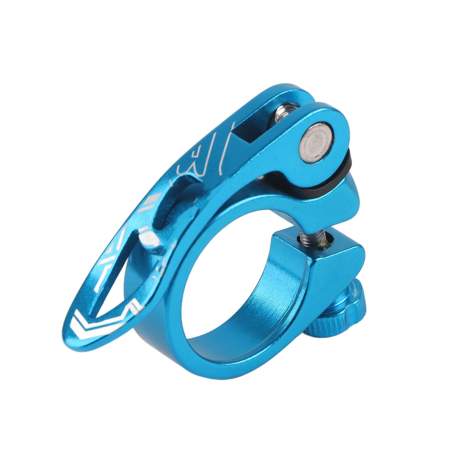Aluminum Alloy Quick Release Bike Seatpost Clamp for Mountain Road Bikes (Blue)