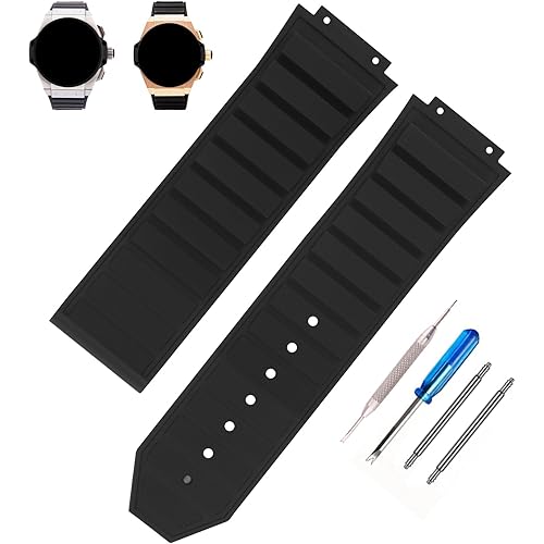 Rubber 27mm Silicone Watch Bands Replacement Fit for Hublot 19mm*27mm*24mm Watch Strap Wirstband (without metal buckle) For Women and men