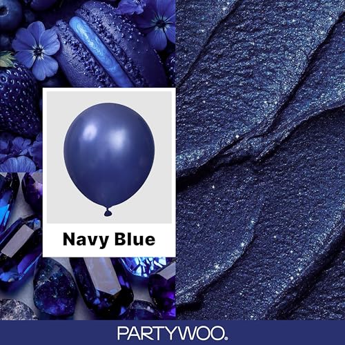 Image of PartyWoo Navy Blue Balloons 100pcs Different Sizes of 36 18 12 10 5 Inch Dark Blue Balloon Arch Kit Garland for Graduation Wedding Sports Baby Shower Birthday Bachelorette Party Decorations Blue-Z90
