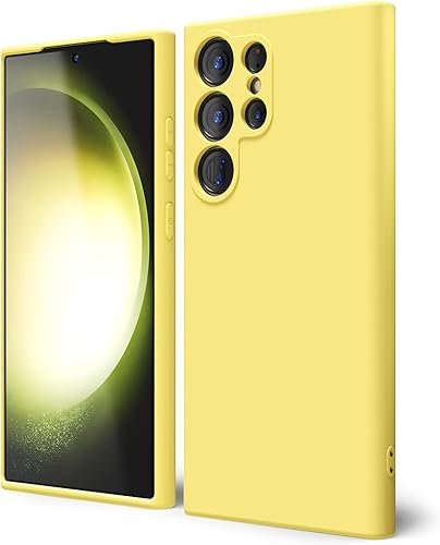 Oakxco Funda para teléfono Samsung Galaxy S23 Ultra con agarre de silicona líquida, bonita funda de gel suave de goma TPU suave para mujeres y