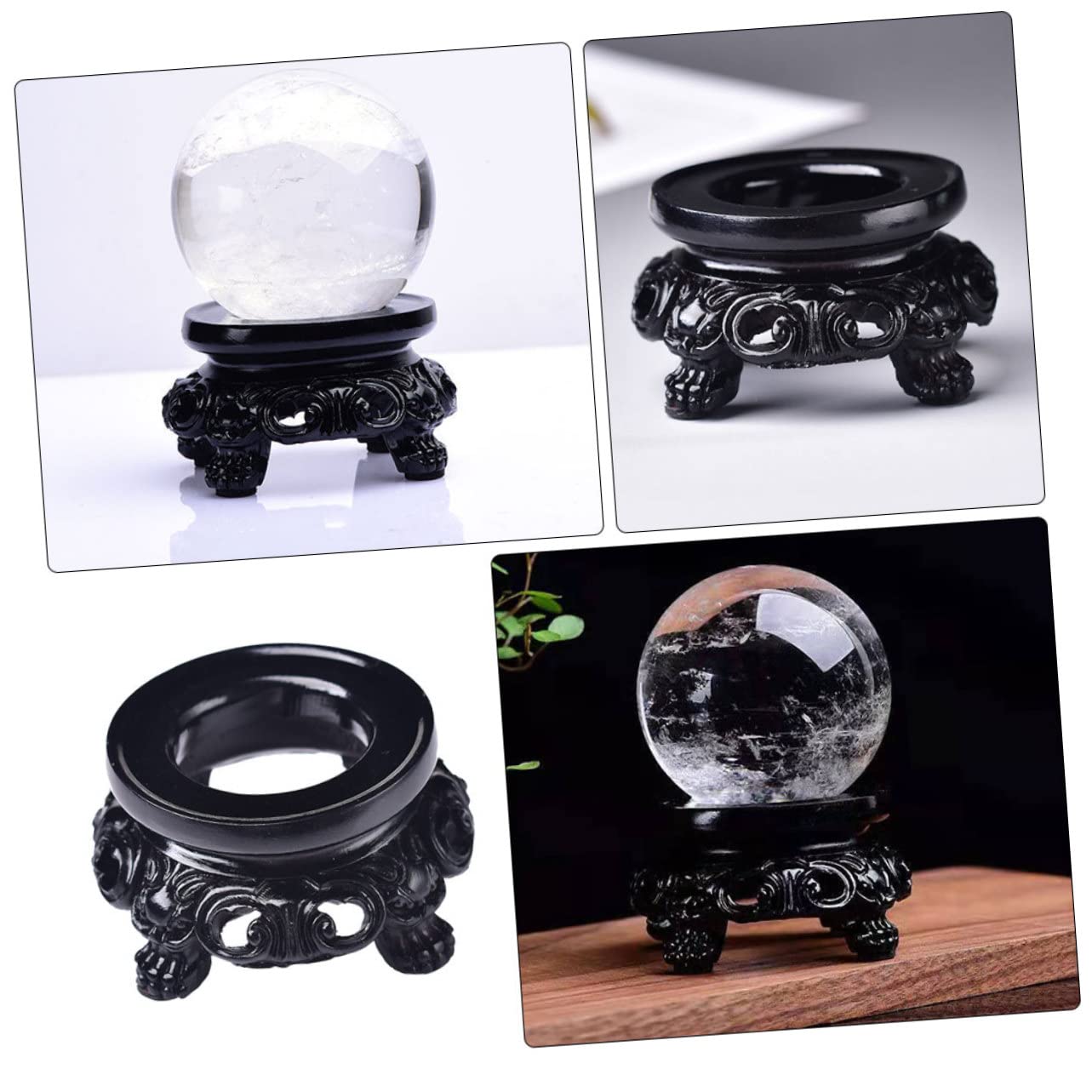 Hemobllo Socle Boule Massif Pour De Cristal Support Décoratif