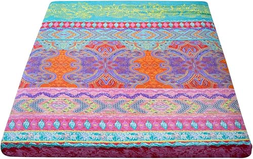 Vista 37 de MAXYOYO Funda de colchón para colchón de futón tradicional japonés, con cremallera, súper suave y lavable a máquina, estrella, tamaño matrimonial