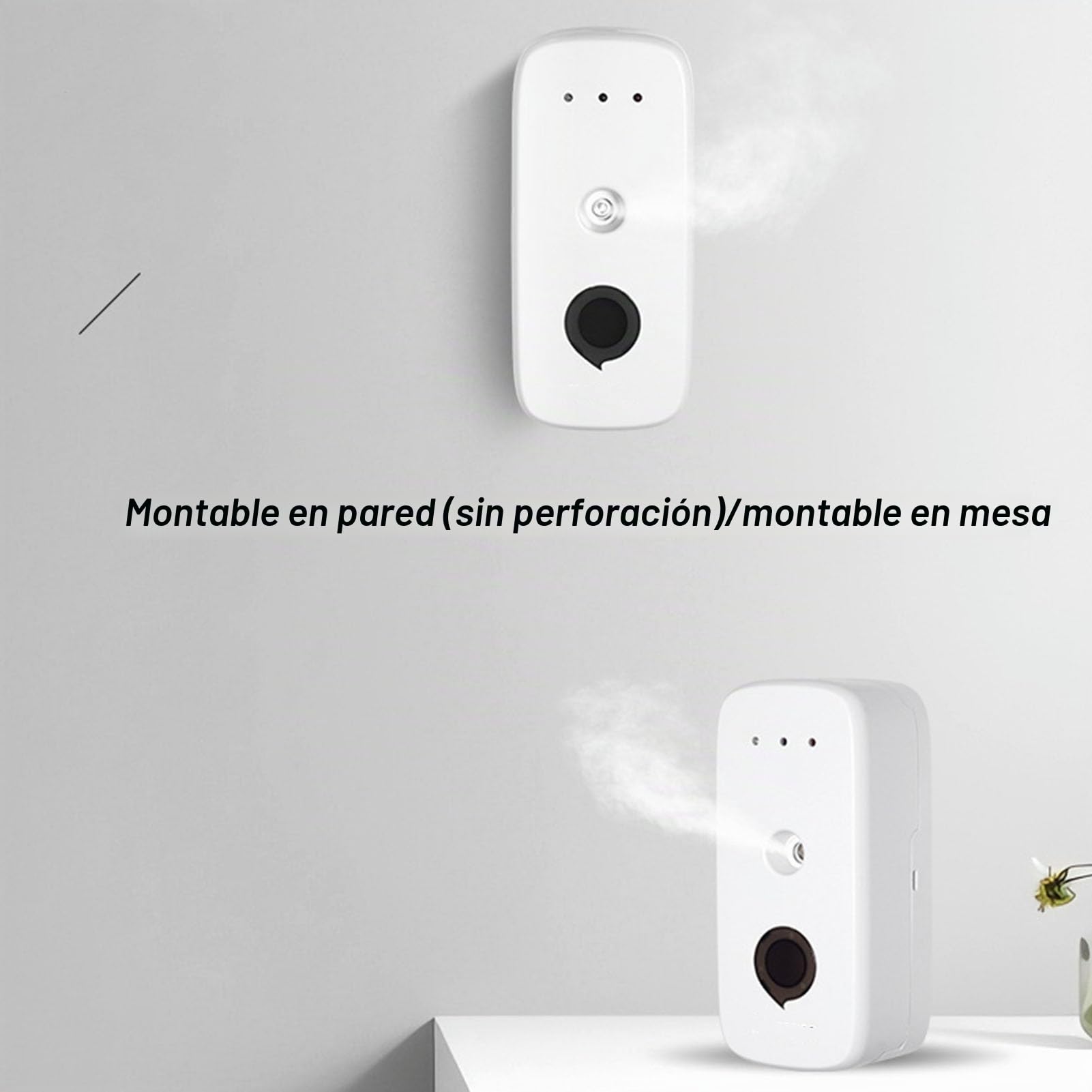 Difusor de Aceites Esenciales Montado en la Pared, Recarga de Aceites Aromáticos de 150 Ml, Humidificador de Aromaterapia por Atomización, Ambientador Inalámbrico para el Hogar,