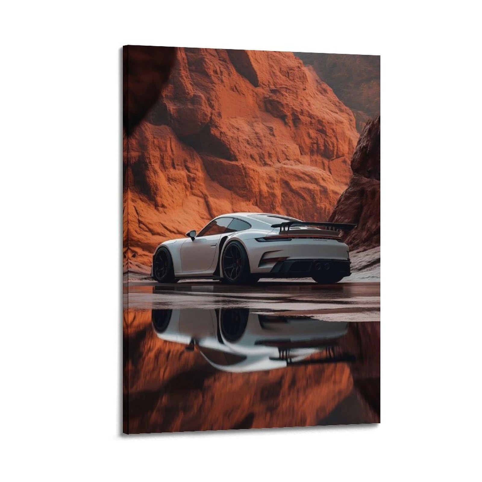 XKUGA German Supercar Poster 911 GT3 992 Performance Racing Modern Decorative Canvas Prints - Ideal Wall Art for Family, Man Cave, Game Room, Boys & Girls Bedroom 20x30inch(50x75cm)